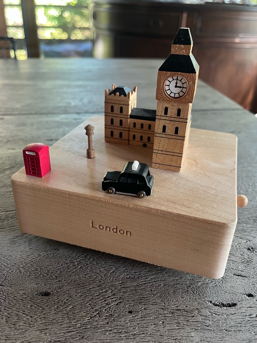 Wooderful Life London Big Ben Taxi Musical Music Box NIB